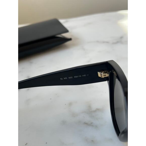 NEW Saint Laurent SL M3 Black Cat Eye Sunglasses - Picture 8 of 8